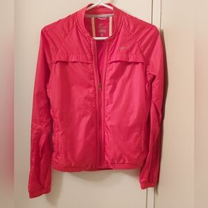 NIKE dri fit red zip up jacket, size small (S)